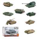 1:72 Assembly Tank Model Set 8 Pcs Incl. Panzer III, Jagdtiger, AS-90, M12, M113A2, YPR-765, Tiger, M88A1G