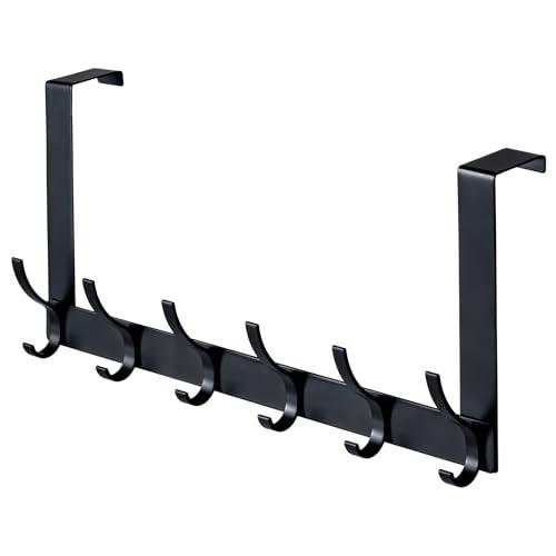 BOOMIBOO Over The Door Hooks, Sturdy Door Hanger, Towel Rack Towel Hooks for Bathroom 12 Hooks Large Over The Door for Bathroom, Bedroom，Kitchen