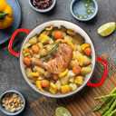 Vivicreate 3.5 Quart Enamel Cast Iron Dutch Oven Pot with Lid Enameled Cookware for Baking, Roasting, and Braising Durable Cast Iron Pot for Stove Top and Oven Use