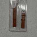 uxcell Leather Watch Band Embossed Alligator Pattern Cowhide Watch Strap 6 Colors Multi-sizes Replacement with Spring Bars for Men and Women (14mm, Pale Brown/Silver)
