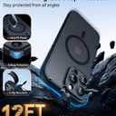 CANSHN Magnetic & Camera Control Compatible with iPhone 16 Pro Max Case, [Full Camera Protection] [Compatible with Magsafe] [Translucent Matte] Shockproof Protective Phone Cover 6.9 Inch - Black