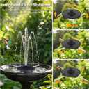 Solar Fountain Pump with 3 Spray Height Adjustment, Upgraded PET Solar Bird Bath Fountains with 6 Nozzles, Solar Water Fountain Pump for Outdoor, Bird Bath, Garden, Pool, Pond