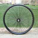 DONSP1986 26 inch x 1.85" Heavy Duty Bicycle Rear Wheel Rim 12 Gauge, Double Wall Aluminum Alloy 48 Spokes Wheel, 26" Bike Rear Rim 135mm (Black) Disc Brake