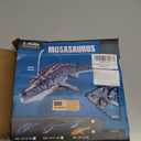 Akargol 2.4G Remote Control Dinosaur Toys for Kids, High Simulation Mosasaurus Toys RC Boat with Light and Spray Water for Swimming Pool Lake Bathroom, Bath Toys (with 2 Batteries)