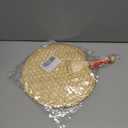 BESTOYARD Handmade Round Wheat Straw Fan Lightweight Handheld Straw Fan for Cooling and Home Decoration Traditional Weaving Design