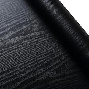Black Silk Peel and Stick Wallpaper - Embossed Self Adhesive Removable Kitchen Cabinet Furniture Countertop Paper - Textured (17.7" x 590")