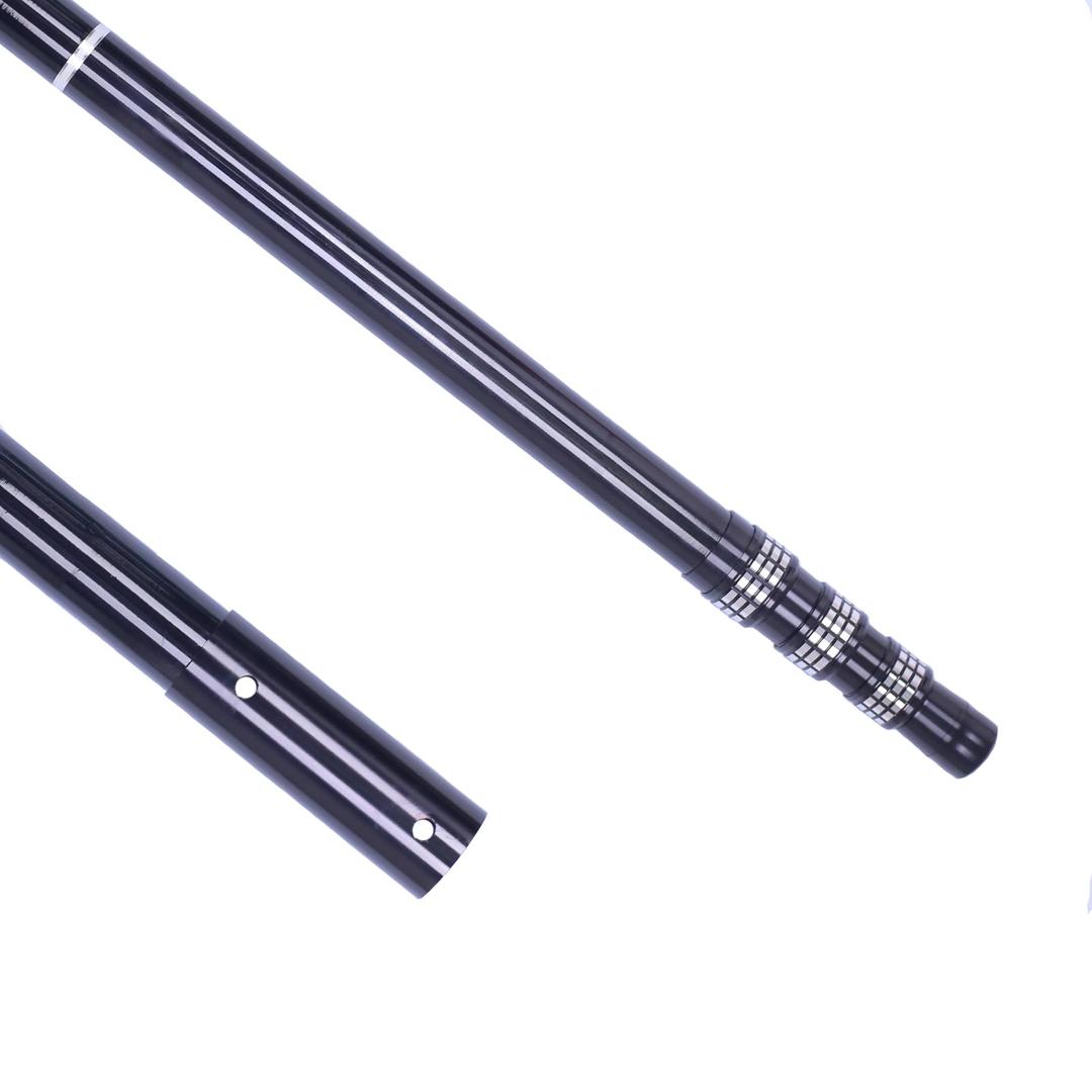 CARBON FIBER POOL POLE, 4-SECTION TELESCOPIC 12-FOOT, LIGHTWEIGHT AND EASY-TO-GRIP ADJUSTABLE CLEANING POLE, USED FOR POOL CLEANING, CONNECTED TO FISHING NET, RAKE, BRUSH, VACUUM HEAD CLEANING (12 FT)