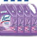 Lysol Multi-Surface Cleaner, Sanitizing and Disinfecting Pour, to Clean and Deodorize, Lavender and Orchard Essence, 144oz (Pack of 4)