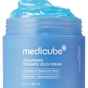 medicube Jelly Cream with Hyaluronic Acid | Daily Moisturizer for All Skin Types | Long-lasting Hydration with Hyaluronic Acid, Ceramides, Multi Peptides | Supports Skin's Natural Barrier | 1.69 fl.oz