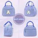 YOOLIFE Lunchbox Bag for Woman - Small Lunch Bags for Girls School, Portable Lunchbox for Work Picnic Travel | Initial Purple Insulated Lunch Bags for Women Wife Mom Daughter Women Gifts (Purple H)