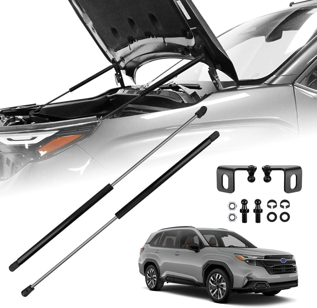 Hood Struts for Subaru Forester 2025+, Upgraded Hood Lift Support No Drill Front Gas Springs Shocks Compatible with Subaru Forester Accessories 2025 2026 (black)