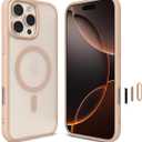 Spigen for iPhone 16 Pro Max, Ultra Hybrid T MagFit [Camera Control Button] [Compatible with Magsafe] - Frost Rose Titanium