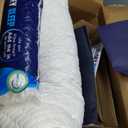 Sidney Sleep Pillow for Side and Back Sleepers - Comfort for Neck and Shoulder Pain - Adjustable Contour Fill - Queen Size - Extra Fill Included (White) (Queen (Pack of 1))