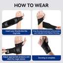 Ultra-Thin Wrist Brace Support for Carpal Tunnel, Wrist Brace for TFCC Tears, Elastic Wrist Wraps for Sports Work Typing Sleeping, Wrist Straps for Weightlifting, Golf, Tendonitis, Arthritis (Black)