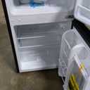 Midea WHD-113FSS1 Double Door Mini Fridge with Freezer for Bedroom Office or Dorm with Adjustable Remove Glass Shelves Compact Refrigerator, 3.1 cu ft, Stainless Steel