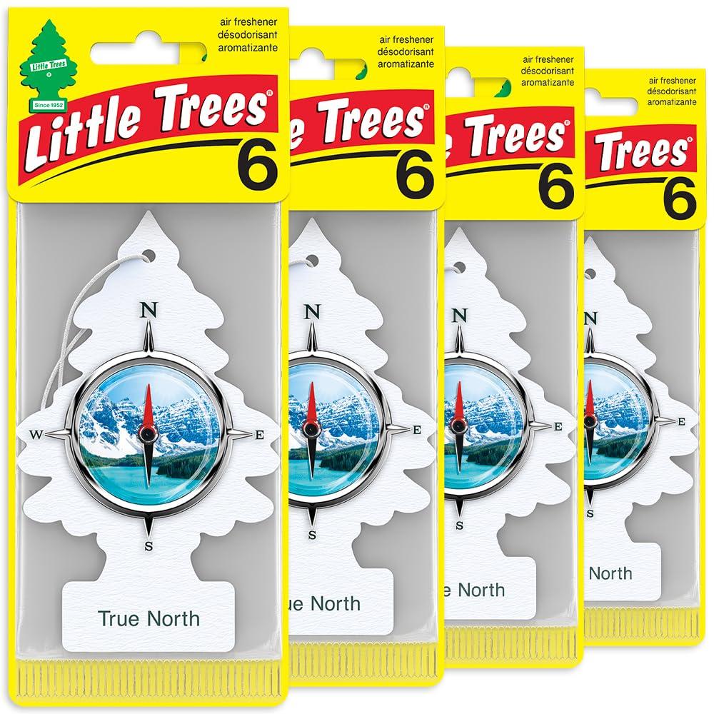 LITTLE TREES Car Air Freshener | Hanging Tree Provides Long Lasting Scent for Auto and Home | True North, 24 Air Fresheners