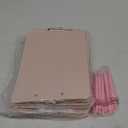 Fulmoon 12 Sets Pink Plastic Clipboards Include 12 Pcs Black Ink Pink Pens Lightweight Standard A4 Letter Size Office Clip Board with Pen Holder Low Profile for Back to School Nurse Teacher 12 x 8.58