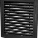 PATIKIL 20" x 20" Return Air Vent Cover, Aluminum Alloy Return Air Grille Linear Bar Removable Grille with Mesh Filter for Sidewall Wall Ceiling Floor HVAC System, Black