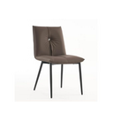 YOUTASTE Dining Chairs Set of 2 Mid Century Modern Kitchen Chairs Soft Padded Side Chairs Dinner Chairs with Metal Legs for Living Room Bedroom, Brown