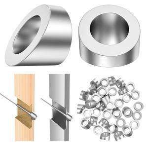 BLIKA 30 Pack 5/16" ID Angle Washers for Cable Railing Posts, Stainless Steel 30 Degree Angle Beveled Washer for 1/8", 3/16" Invisible Cable Railing Hardware, Cable Railing Angled Washer