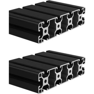 40160 Aluminum Extrusion T Slot 1000mm Long Black 1 Pack, Extruded Aluminum Profile 40 Series European Standard Anodized Linear Rail for 3D Printer Parts and CNC DIY 40 x 160 39.37" 1Pcs (Kwweeoo)