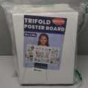 40 Pack Trifold Poster Board, 16in x 24in Corrugated Project Board, White Presentation Board, Trifold Display Board for School Project, Business Presentation, Science Fairs, Event Display