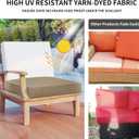Easy-Going Waterproof Patio Cushion Covers 24x24x4 inch 2 Pack Replacement Non-Slip Outdoor Seat Cushion Slipcover with Zipper. Camel