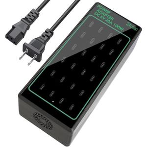 24-Port 100W (20A) USB C Charging Station, Multiple Fast Charger Hub, Home Desktop Power Adapter, Travel Convenient, Compatible With iPhone/Samsung/Google and More