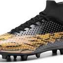 DREAM PAIRS Men's Soccer Cleats Lightweight Football Cleats Professional Training High-top Soccer Shoes
