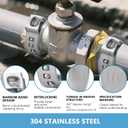 70 Pcs PEX Cinch Clamps, 1/2 (15-17.5mm) Adjustable Worm Gear Pipe, Stainless Steel Rings Pinch Clamps for PEX Tubing Pipe Fitting Connections