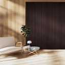 OUZUGIE WPC Acoustic Slat Wall Paneling, 3-Pack 114 x 6 Inches 3D Wall Panels for Interior Wall Decor,Living Room,TV Background,Study Room,Office Spaces,Bedroom,High Grille (Walnut)