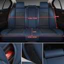 GXT Bench Seat Cover, Premium Faux Leather Bench Seat Covers for Trucks - Universal Fit for Most Sedans SUV Pick-up Truck, Durable for Long Lasting Protection(Blue and Black)