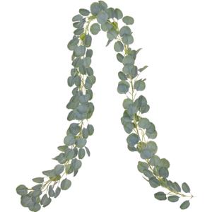 DearHouse Artificial Eucalyptus Garland Faux Silk Eucalyptus Leaves Vines Handmade Garland Greenery Wedding Backdrop Arch Wall Decor
