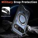 Magnetic Designed for Google Pixel 9/9 Pro Case with Ring Stand, Compatible with Magsafe Rotating Kickstand Slim for Men Protective Phone Case for Pixel 9/9 Pro Blue