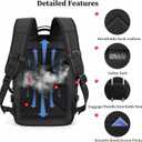 Vacuum Compression Backpack, 60L Expandable Vacpack, Waterproof Carry-On Anti Theft Airback, Black, Large