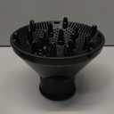 Universal Hair Diffuser Adaptable Hair Dryer Attachment for Blow Dryer Nozzles from 1.7 to 2.2 inch Diameter (Black)