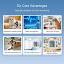 Wearable Pet Blood Pressure Monitor for Dogs & Cats, Oscillometric Home Monitoring Device with Adjustable Chest Strap, Multi-Size Cuffs, 240 Sets Memory for 2 Users, Large LCD Display