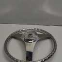 NovelBee 3 Spoke Stainless Steel Boat Steering Wheel 13-1/2" with Control Knob and Cap