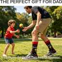 BISOUSOX Funny Socks for Men, Crazy Novelty Mens Dress Socks, Silly Funky Birthday & Father's Day Socks Size 8-12 (Black)