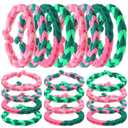 Chuangdi 48 Set Pink and Green Party Favor Wizard Bracelets Friendship Graduation Gift Bulk for Women Witch and Princess High Elastic Hair Tie Hair Accessory Decoration for Birthday Party Bachelorette
