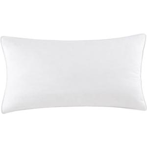 SleepMan Throw Pillow Inserts 14" x 24" (Pack of 1, White) Down Feather Pillow Stuffer Premium Decorative Pillows for Sofa Couch Bed