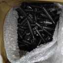 Tandefio 200 Pack 1/2''X 3'' Lag Bolts Screw with Washer Galvanized, Black