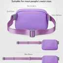 WATERFLY Crossbody Belt Fanny Pack: Sports Walking Waist Bag Runner Belt Bum Bag Hip Fannie Pack Phanny Fannypack Woman Man for Hiking Jogging Running (Purple)