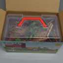 BOLZRA Farm Animal Figurines, Realistic Plastic Animals Toys with Fences Building Blocks, Farm Figures Playset Educational Christmas Birthday Gift for Kids & Toddlers, 53 PCS