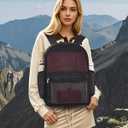 Paxiland Mesh Backpack Lightweight See Through College Student Backpack for Commuting Swimming Travel Beach Outdoor Sports - Black