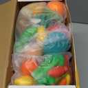 105Pcs Kids Kitchen Toy Accessories, Toddler Pretend BBQ Camping Cooking Playset, Play Pots, Pans, Utensils Cookware Toys, Play Food Set, Vegetables, Learning Gift for Girls Boys (White)