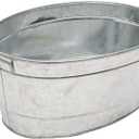 Achla Designs Standard Oval Galvanized Steel Tub