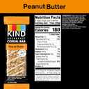 KIND Breakfast Cereal Bars, Peanut Butter, Healthy Snacks, Gluten Free, 100% Whole Grains, 3g Protein, 6 Count (EXP 10/01/25)