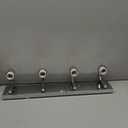 WILON Bathroom Vanity Light, 4-Light Modern Crystal Lights,Chrome Bathroom Light, E26 Base Wall Sconce for Mirror, Vanity, Porch & Bedroom (Excludes Bulbs) (Chrome, 4-Light) (Brushed Nickel)