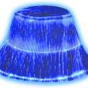 LED bucket hat, Rave hat with light up hat 7 colors crazy hat, Glowing in the dark hat with USB rechargeable (White)